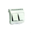 ДКС 76656B Ком.роз. двойная RJ45 кат.5e, Brava, белая, 2мод - ДКС 76656B Ком.роз. двойная RJ45 кат.5e, Brava, белая, 2мод