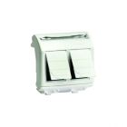  - ДКС 76643B Компьютерная розетка RJ-45, кат.5Е (2 разъема АМР), белая, 2 мод.