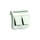  - ДКС 76653B Ком.роз. двойная RJ45 кат.6A, 8P8C, Brava, белая, 2мод