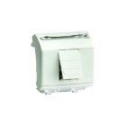 ДКС 76666B Компьютерная розетка RJ-45, кат.5Е, экранированная, белая, 2мод - ДКС 76666B Компьютерная розетка RJ-45, кат.5Е, экранированная, белая, 2мод