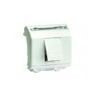  - ДКС 76202B USB 2.0 со шторкой, Brava, белая, 2мод