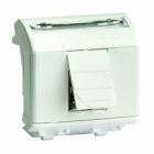  - ДКС 75450S Ком.роз. RJ45 кат.5e экран., 8P8C, Brava, слон.кость, 2мод