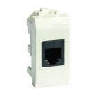  - ДКС 75458S Ком.роз. RJ45 кат.6, 8P8C, Brava, слон.кость, 1мод