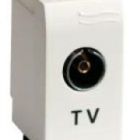  - ДКС 75721S TV розетка с согласующим сопротивлением (универсальная), слон. кость, 1мод.