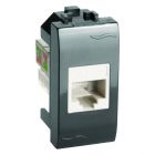 ДКС 77120N Телефонная розетка RJ12, 6P6C, Brava, черная, 1мод - ДКС 77120N Телефонная розетка RJ12, 6P6C, Brava, черная, 1мод