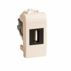  - ДКС 75200S USB 2.0 розетка, Brava, сл кость, 1 мод.