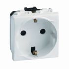  - ДКС 75482S Электрическая розетка, с заземлением, со шторками, слон. кость, 2мод.