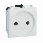  - ДКС 75483S Электрическая розетка, без заземления, со шторками, слон. кость, 2мод.