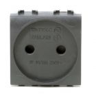  - ДКС 77483N Электрическая розетка, без заземления, со шторками, черная, 2 мод.