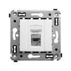  - ДКС 4400363 Компьютерная розетка RJ-45 в стену, кат.5e одинарная экранированная, Avanti, белое облако