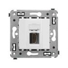  - ДКС 4400253 HDMI розетка одинарная в стену, тип А-А, Avanti, белое облако
