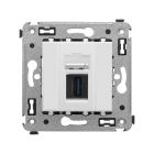 ДКС 4400303 USB 3.0 розетка одинарная в стену, тип А-А, Avanti, белое облако - ДКС 4400303 USB 3.0 розетка одинарная в стену, тип А-А, Avanti, белое облако