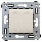  - ДКС 4405104 Выключатель двухклавишный в стену, Avanti, ванильная дымка