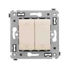  - ДКС 4405124 Инвертор двухклавишный в стену, Avanti, ванильная дымка