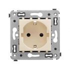  - ДКС 4405003 Розетка в стену, 2P+E, с з/ш, Avanti, ванильная дымка