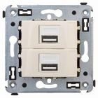  - ДКС 4405543 USB зарядное устройство в стену 2.1 А, Avanti, ванильная дымка