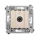  - ДКС 4405513 Розетка TV проходная в стену, Avanti, ванильная дымка