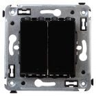ДКС 4402114 Переключатель двухклавишный в стену, Avanti, черный квадрат - ДКС 4402114 Переключатель двухклавишный в стену, Avanti, черный квадрат