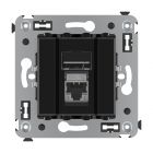  - ДКС 4402363 Компьютерная розетка RJ-45 в стену, кат.5e одинарная экранированная, Avanti, черный квадрат