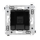  - ДКС 4402663 Компьютерная розетка RJ-45 без шторки в стену, кат.5е одинарная, Avanti, черный квадрат