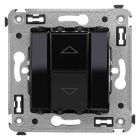  - ДКС 4402183 Механизм управления рольставней в стену, Avanti, черный квадрат