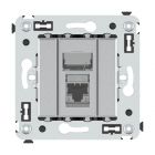  - ДКС 4404363 Компьютерная розетка RJ-45 в стену, кат.5e одинарная экранированная, Avanti, закаленная сталь