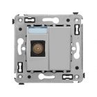  - ДКС 4404503 Розетка TV одиночная в стену, Avanti, закаленная сталь