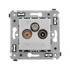  - ДКС 4404533 Розетка TV-FM-SAT в стену, Avanti, закаленная сталь