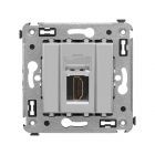  - ДКС 4404253 HDMI розетка одинарная в стену, тип А-А, Avanti, закаленная сталь