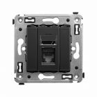 ДКС 4412293 Компьютерная розетка RJ-45 в стену, кат.6 одинарная, Avanti, черный матовый - ДКС 4412293 Компьютерная розетка RJ-45 в стену, кат.6 одинарная, Avanti, черный матовый