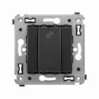  - ДКС 4412343 Диммер кнопочный в стену для LED ламп, Avanti, черный матовый