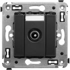  - ДКС 4412513 Розетка TV проходная в стену, Avanti, черный матовый