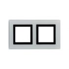 ДКС 4404824 Рамка из натурального стекла 2 поста (4 мод.), Avanti, светло-серая - ДКС 4404824 Рамка из натурального стекла 2 поста (4 мод.), Avanti, светло-серая
