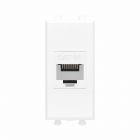  - ДКС 4400671 Компьютерная розетка RJ-45 без шторки модульная , кат.6А, Avanti, белое облако, 1 модуль