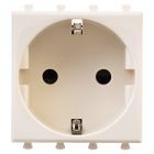  - ДКС 4405002 Розетка модульная, 2P+E, с з/ш, Avanti, ванильная дымка, 2 модуля