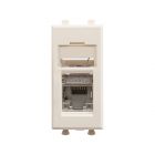  - ДКС 4405361 Компьютерная розетка RJ-45 модульная, кат.5е экранированная, Avanti, ванильная дымка, 1 модуль