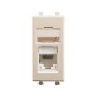 - ДКС 4405371 Компьютерная розетка RJ-45 модульная, кат.6А, Avanti, ванильная дымка, 1 модуль