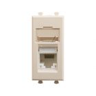 ДКС 4405461 Компьютерная розетка RJ-45 модульная, кат.5е, Avanti, ванильная дымка, 1 модуль - ДКС 4405461 Компьютерная розетка RJ-45 модульная, кат.5е, Avanti, ванильная дымка, 1 модуль