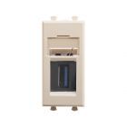  - ДКС 4405301 USB 3.0 розетка модульная, тип А-А, Avanti, ванильная дымка, 1 модуль