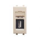 ДКС 4405401 USB 2.0 розетка модульная, тип А-А, Avanti, ванильная дымка, 1 модуль - ДКС 4405401 USB 2.0 розетка модульная, тип А-А, Avanti, ванильная дымка, 1 модуль