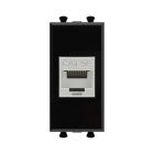  - ДКС 4402761 Компьютерная розетка RJ-45 без шторки модульная, кат.5е экранированная, Avanti, черный квадрат, 1 модуль