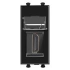  - ДКС 4402251 HDMI розетка модульная, тип А-А, Avanti, черный квадрат, 1 модуль