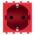 ДКС 4401002 Розетка модульная, 2P+E, с з/ш, Avanti, красный квадрат, 2 модуля - ДКС 4401002 Розетка модульная, 2P+E, с з/ш, Avanti, красный квадрат, 2 модуля