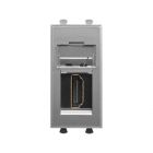  - ДКС 4404251 HDMI розетка модульная, тип А-А, Avanti, закаленная сталь, 1 модуль