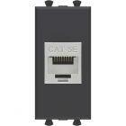 ДКС 4412761 Компьютерная розетка RJ-45 без шторки модульная, кат.5е экранированная, Avanti, черный матовый, 1 модуль - ДКС 4412761 Компьютерная розетка RJ-45 без шторки модульная, кат.5е экранированная, Avanti, черный матовый, 1 модуль