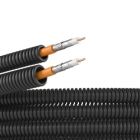  - ДКС 7VE72025B Электротруба ПНД гибкая гофрированная д. 20 мм, цвет черный, с коаксиальным кабелем SAT нг(А)-HF, 25 м