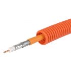  - ДКС 7VE92025 Электротруба ПНД гибкая гофрированная д. 20 мм, цвет оранжевый, с коаксиальным кабелем SAT нг(А)-HF, 25 м