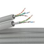  - ДКС 9EU91650 Электротруба ПВХ гибкая гофрированная д. 16 мм, цвет серый, с кабелем витая пара 5EU/UTP нг(А)-HF, 50 м