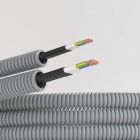  - ДКС 9L920100 Электротруба ПВХ гибкая гофр. д.20мм, цвет серый, с кабелем ВВГнг(А)-LS 3х1,5мм² РЭК "ГОСТ+", 100м