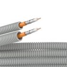  - ДКС 9VE92050 Электротруба ПВХ гибкая гофрированная д. 20 мм, цвет серый, с коаксиальным кабелем SAT нг(А)-HF, 50 м